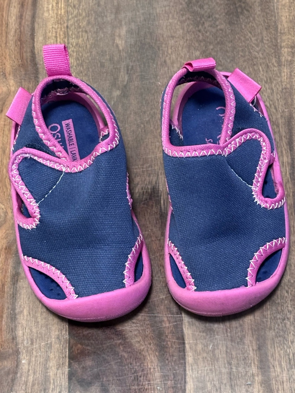 Toddler Size 4 - Water Shoes - Blue and Pink